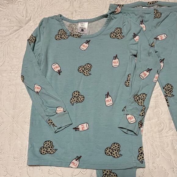 Lovey & Grink Milk and Cookies Modal Two Piece PJ Set Size 4T - Picture 5 of 8